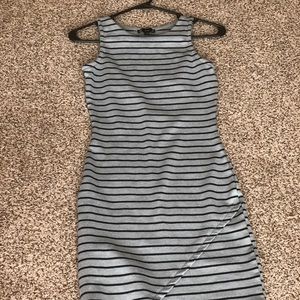 Iris Black & Gray fitted dress